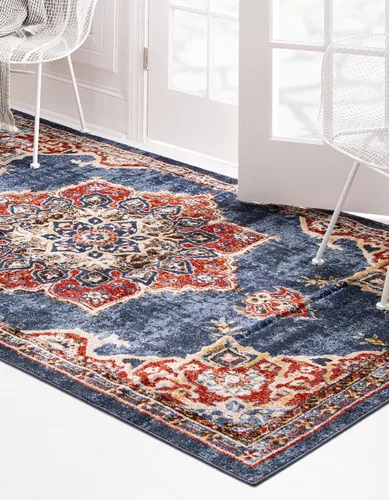 Vista 3 de Único Loom - Alfombra de la colección Utopia con estampado botánico vintage, tonos cálidos
