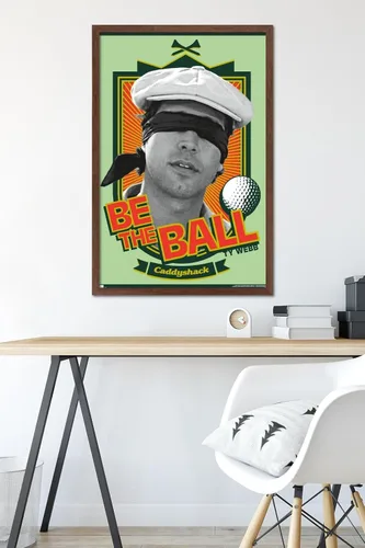 Vista 58 de Trends International Caddyshack - Póster de pared Be the Ball, 14.725 x 22.375 pulgadas, versión enmarcada de madera de granero