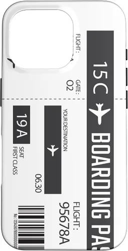 Vista 20 de Tarjeta de embarque de avión, boleto de avión, divertido estuche de regalo de viaje para iPhone 17