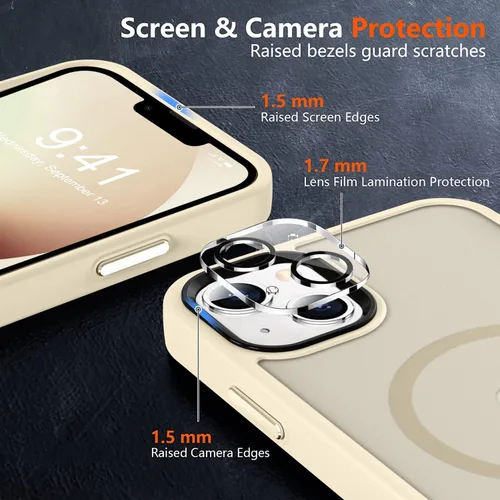 Vista 738 de MOCCA - Funda magnética resistente para iPhone XR de 6.1 pulgadas, compatible con MagSafe, funda con protección contra caídas de grado militar