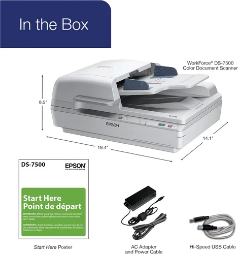 Vista 3 de Epson Workforce DS-7500 Escáner de documentos a color (B11B205321)