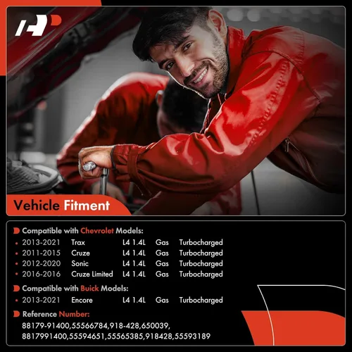 Vista 2 de A-Premium Enfriador de Aceite del Motor y Conjunto Adaptador de Carcasa del Filtro de Aceite con Juntas Compatible con Vehículos Buick, Chevy -1.4L