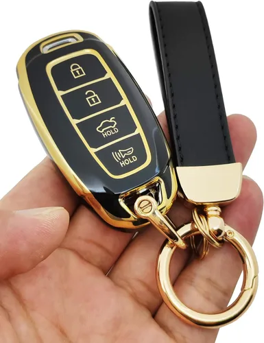 Vista 4 de Funda protectora de TPU suave de 360 grados para Hyundai Palisade Elantra Kona Azera Santa Grandeur IG Key Fob