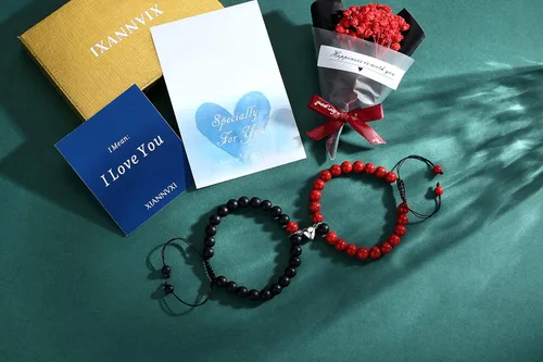 Vista 4 de XIANNVXI Pulseras para parejas, para él y ella, regalos a juego, pulseras de joyería