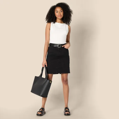 Vista 4 de Amazon Essentials Camiseta sin mangas de algodón ajustada para mujer Blanco