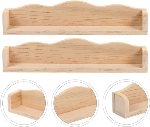 Vista 4 de ibasenice 2 piezas de mini estante de pared para casa de muñecas a escala 1 12, muebles de casa de muñecas en miniatura, decoración de casa