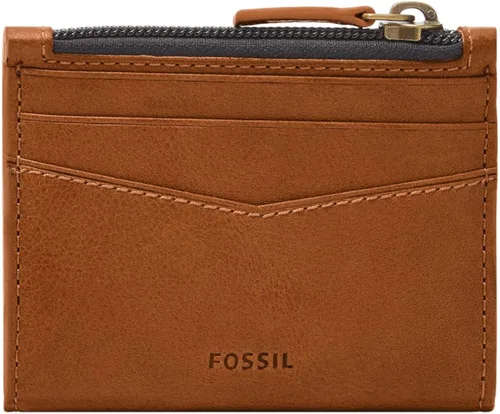 Vista 3 de Fossil Andrew - Cartera minimalista de piel con cremallera para hombre