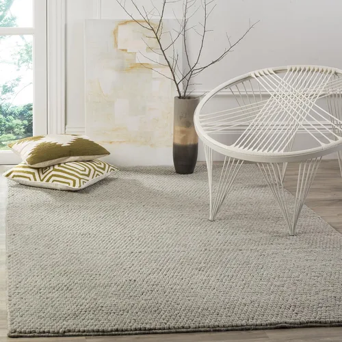 Vista 35 de SAFAVIEH Natura Collection - Alfombra decorativa, 2 x 3 pies, color beige, mezcla de lana hecha a mano, diseño texturizado, ideal para pasillo