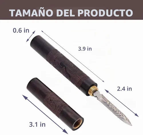 Vista 7 de Cuchillo de té Puerh de acero inoxidable con mango de madera, picahielo profesional y herramienta de pastel de té para romper ladrillos, aguja