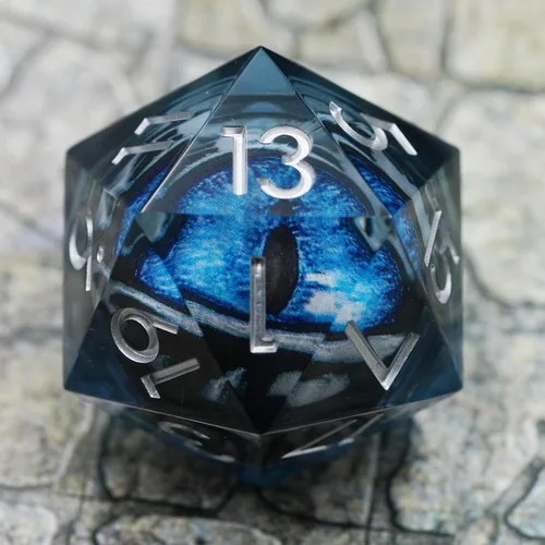 Vista 9 de Dados de mazmorras y dragones D20,3.346 in Dragon Eye D20,Dados de núcleo líquido para TTRPG