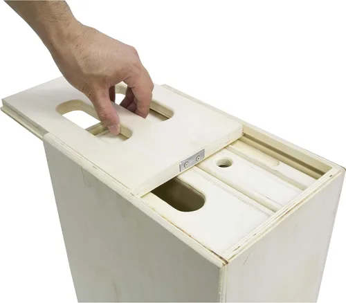 Vista 3 de Kupo Juego de cajas de manzana anidable 4 en 1 con panqueques, cuartos, medias y cajas completas, solución de agarre de madera de abedul de 9 capas