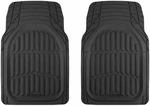 Vista 22 de Motor Trend -2 alfombrillas delanteras para el piso del automóvil- Forros de contorno FlexTough negros - Alfombrillas de goma resistentes