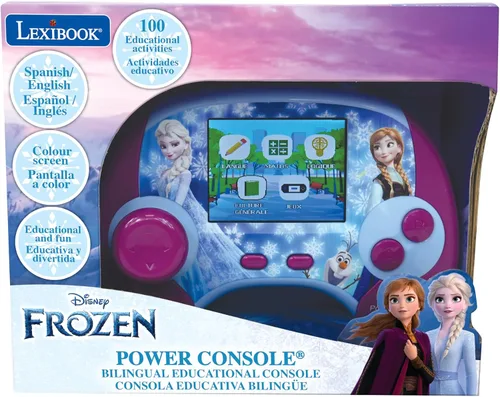 Vista 5 de Lexibook - Disney Frozen - Consola de Poder, Consola de Juegos Educativos Bilingüe Español/Inglés con 100 Actividades, JCG100FZi2 Español/Inglés
