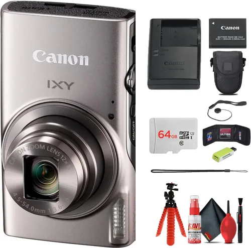 Vista 10 de Canon IXY 650 HS M - Cámara digital compacta color negro, zoom óptico de 12x, apto para viajes, punto y disparo, paquete con tarjeta de 64 GB, bolsa