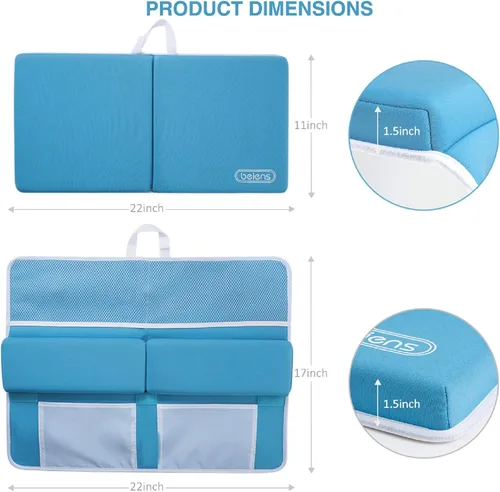 Vista 5 de beiens Juego de rodilleras y coderas de baño, almohadilla de rodillas y codos de secado rápido de 1.5 pulgadas de grosor, soporte para bañera de Azul