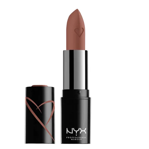 Vista 27 de NYX PROFESSIONAL MAKEUP - Lápiz labial satinado Shout Loud, infundido con manteca de karité - 1999 (Taupe)