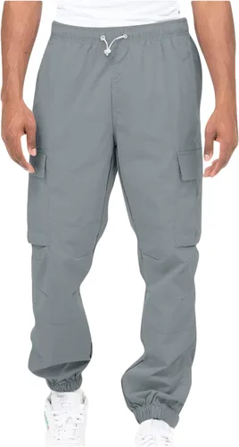 Vista 22 de Aymnlox Pantalones cargo para hombre, holgados, grandes y altos, de lino, con cordón, casual, senderismo, atlético, recto, con bolsillo #A01-Negro