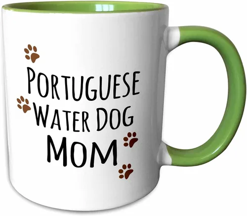 Vista 12 de 3dRose Taza de perro de agua portuguesa mamá, 11 onzas, color negro