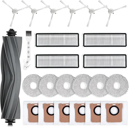Vista 14 de Kit de 18 accesorios para Dreame L10s Ultra Gen 2/L10s Pro Ultra Heat/X30 Ultra/L40s Ultra AE/CE Robot Aspirador, 1 Cepillo TriCut, 4 Cepillos