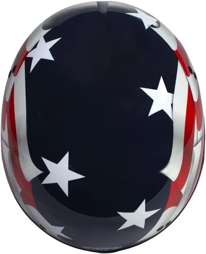 Vista 2 de Hot Leathers T72 'Blue Flag' Advanced DOT - Casco de motocicleta para hombres y mujeres con visera desplegable