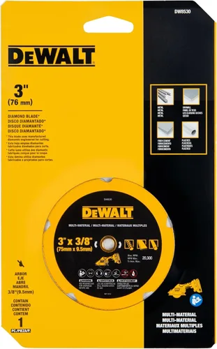 Vista 2 de DEWALT Rueda de corte, 3 pulgadas, con acabado fino, carburo ultra afilado (DW8530)