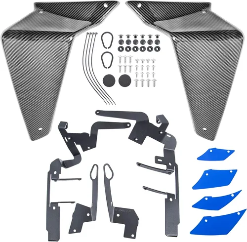 Vista 7 de Deflectores fijos de ala de carenado de aleta para motocicleta Downforce Downforce Downforce Naked Spoilers para Y.amaha MT09 MT 09 MT-09 SP 2021