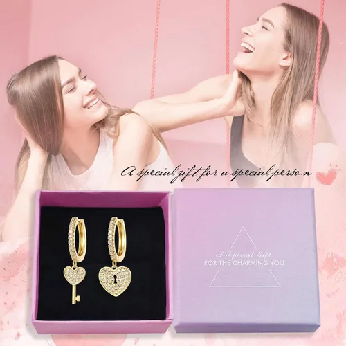 Vista 22 de Gold Huggie Hoop Earrings Crystal Green Drop Earrings