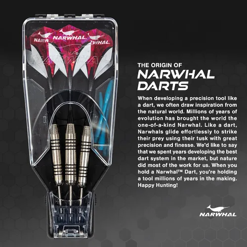 Vista 7 de Narwhal Tournament 22g Steel Tip Darts - 3 Pack 5.5 in. Darts with Metal Tip and Storage Case
