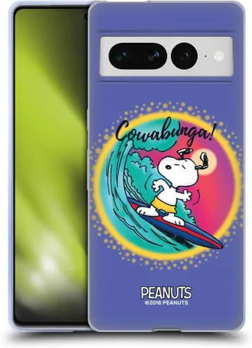 Vista 130 de Head Case Designs Officially Licensed Peanuts Beach Surf Snoopy Boardwalk Airbrush Gel Case [Military Grade Protection] Compatible with Google Pixel