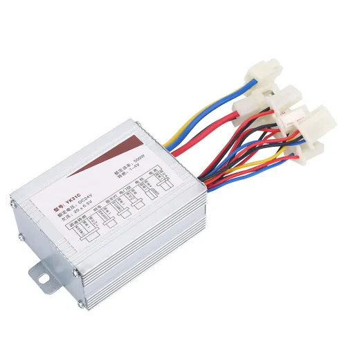 Vista 8 de Controlador de motor 24v 500w controlador de velocidad de motor cepillado Conector de batería Caja de control de motor de cepillo de aleación