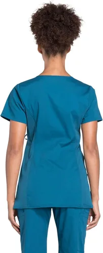 Vista 2 de Cherokee Camiseta médica de maternidad para mujer con 3 bolsillos WW685