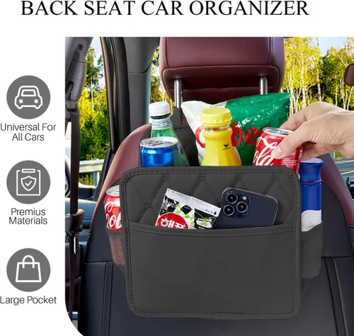 Vista 2 de Organizador de asiento de automóvil, organizador de asiento trasero de automóvil, organizador de asiento trasero de automóvil impermeable