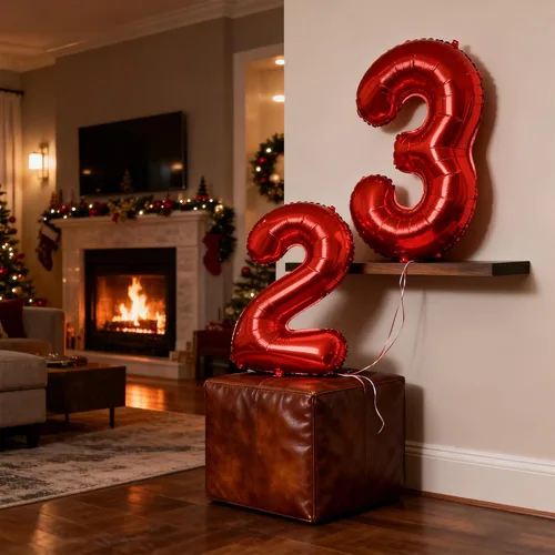 Vista 2 de Globo grande de helio con números 0-9 de 40 pulgadas para cumpleaños, bodas y fiestas (rojo, 9)