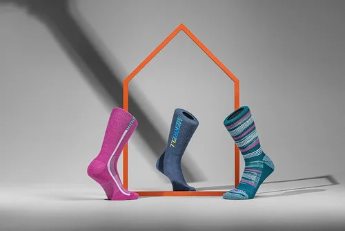 Vista 6 de Merrell Calcetines acolchados ligeros reciclados para hombre y mujer, paquete de 3 pares, soporte de arco de senderismo Repreve