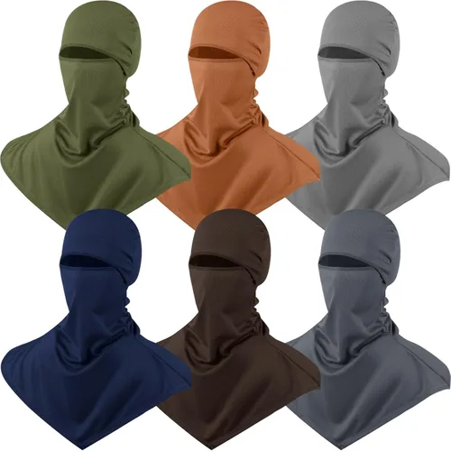 Vista 15 de Syhood 6 Pieces Balaclava Face Cover Breathable Long Neck Covers Summer Neck Protector for Men Sun Protection