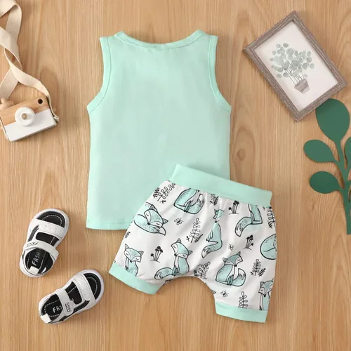 Vista 7 de Afunbaby Ropa de verano para bebé niño, camiseta sin mangas, pantalones cortos para recién nacidos, 6, 12, 18, 24 meses