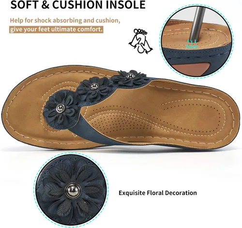 Vista 4 de FUDYNMALC Sandalias para mujer Zapatos de cuña sandalias de plataforma de verano para mujer, cómodas, informales, elegantes