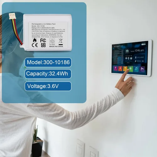 Vista 8 de Batería 300-10186 Reemplazo para ADT Command Smart Security Panel ADT5AIO-1 ADT5AIO-2 ADT5AIO-3 ADT7AIO-1, ADT 2X16 AIO Sistema de seguridad