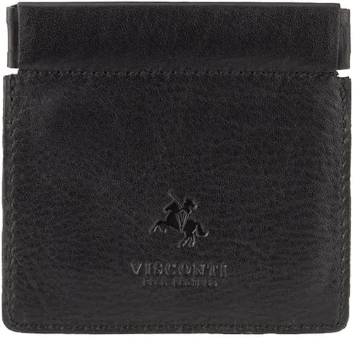 Vista 5 de Visconti CP7 - Monedero pequeño de cuero para hombre, monedero o llavero, Marrón, Monedero de cuero pequeño monedero monedero cambio monedero