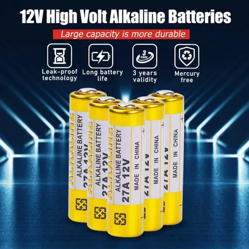 Vista 2 de CPANCELL Baterías alcalinas 27A 12V A27S MN27 L828 A27 12Volts Batería 5PCS
