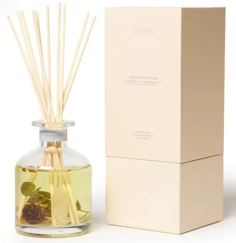 Vista 12 de Benevolence LA Difusor de junco, difusor de aroma de rosa y sándalo para el hogar con varillas difusoras de aceite Colección Sun-Kissed