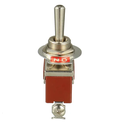 Vista 6 de BOJACK Interruptor de palanca basculante de 20 A, 12 V CC/120 VCA, 2 pines de encendido/apagado SPST con cubierta de seguridad roja para automóvil