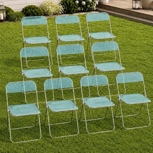 Vista 15 de JPBSTO Paquete de 2 sillas plegables de plástico negro, par ejecutivo apilable para oficina, sala de conferencias, área VIP (capacidad de 300 libras)