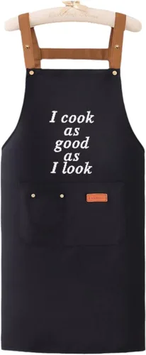 Vista 8 de Cooking is Love Made Visible Delantal Impermeable Delantal de Lona Delantal Chef BBQ Decoración para Asar