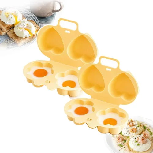 Vista 8 de Cocedor rápido de huevos para microondas, sin aceite, 2 unidades Blanco