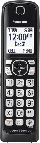 Vista 3 de Expandible teléfono inalámbrico de Panasonic con bloqueo de llamadas y contestadora, Negro