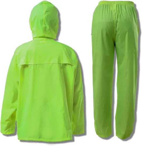 Vista 5 de Rizzon Chaqueta de traje de lluvia para hombres y mujeres, impermeable, ligero, equipo de lluvia para exteriores, granja, pesca, motocicleta