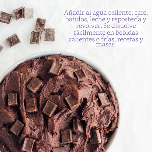 Vista 6 de NuNaturals Cacao en polvo orgánico de comercio justo sin azúcar, proceso holandés premium para beber y hornear, 1 libra