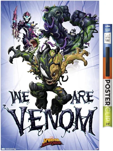 Vista 15 de Trends International Marvel Comics TV - Póster de pared de Spider- Man: Maximum Venom - We Are Venom, 22.375 x 34 pulgadas, versión enmarcada