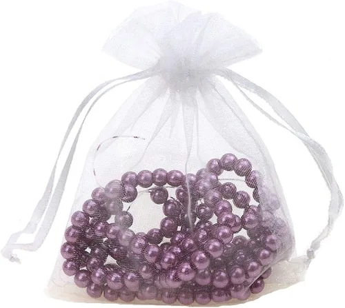 Vista 14 de Bolsas de regalo de organza con cordón, para recuerdos de boda, dulces, 100 unidades de 10 x 15 cm